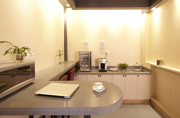 影棚前厅吧台休闲区