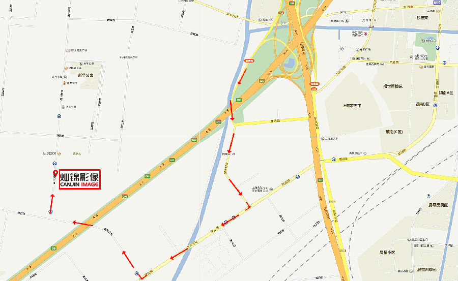 上海灿锦松江500平米摄影棚地图