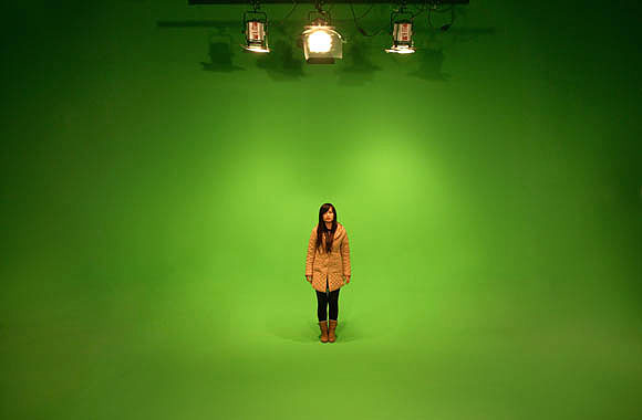 影视平面绿背景抠像