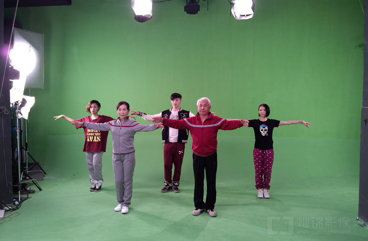 公益广告 多人抠像录制现场